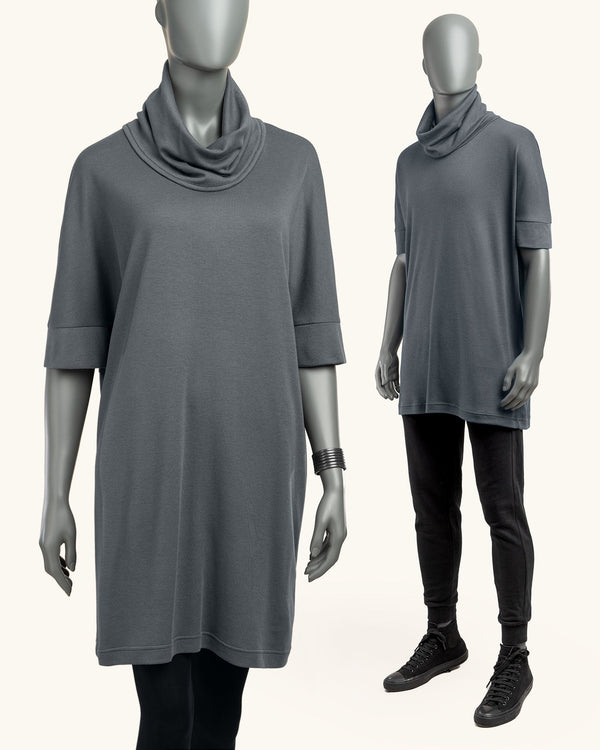 Tunic 34 Grey - Atelier Odenoir  - Geschlechtsneutrale Kleidung Handmade in Berlin - Gender Neutral Clothing Handmade in Berlin