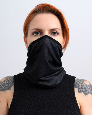 Unisex Multifunctional Scarf Comfy Black - Atelier Odenoir  - Geschlechtsneutrale Kleidung Handmade in Berlin - Gender Neutral Clothing Handmade in Berlin