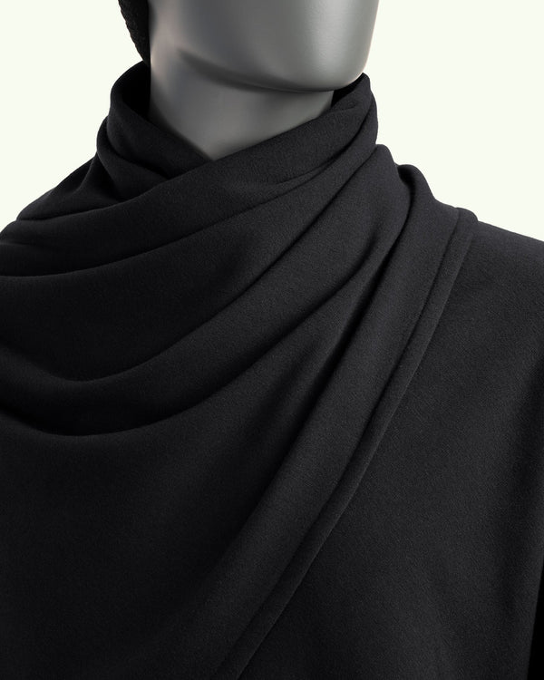 Unisex Black Soft Cape - Atelier Odenoir  - Geschlechtsneutrale Kleidung Handmade in Berlin - Gender Neutral Clothing Handmade in Berlin