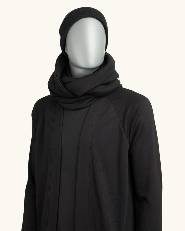 Thermal Scarf LOOP Pure Black - Atelier Odenoir  - Geschlechtsneutrale Kleidung Handmade in Berlin - Gender Neutral Clothing Handmade in Berlin