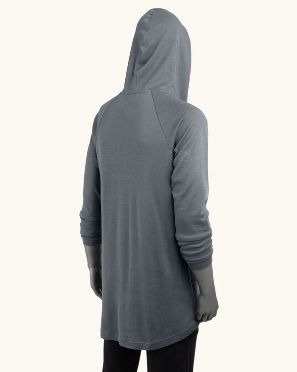 Hooded Long Grey Sweatshirt II - Atelier Odenoir  - Geschlechtsneutrale Kleidung Handmade in Berlin - Gender Neutral Clothing Handmade in Berlin