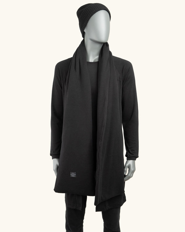 Thermal Scarf Pure Black - Atelier Odenoir  - Geschlechtsneutrale Kleidung Handmade in Berlin - Gender Neutral Clothing Handmade in Berlin