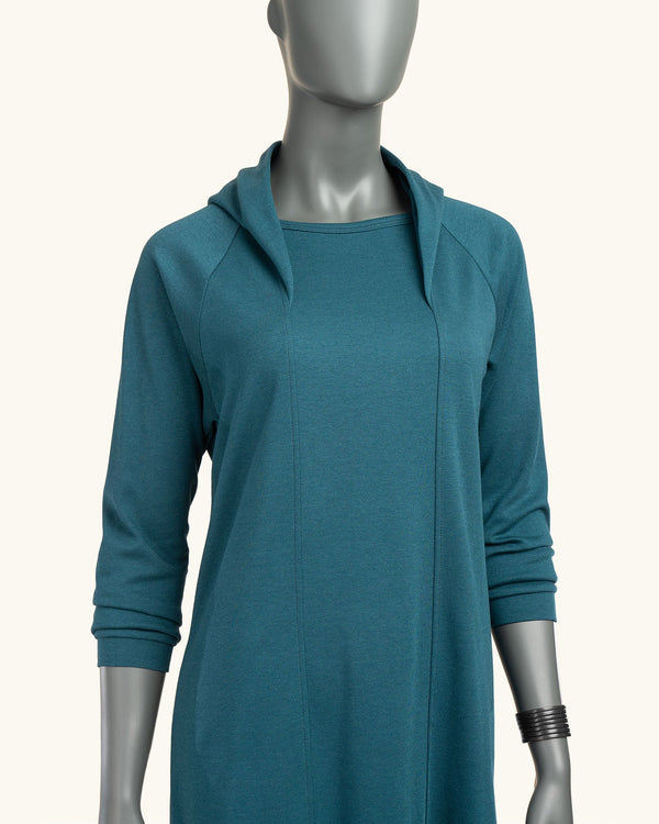 Hooded Long Blue Sweatshirt II - Atelier Odenoir  - Geschlechtsneutrale Kleidung Handmade in Berlin - Gender Neutral Clothing Handmade in Berlin