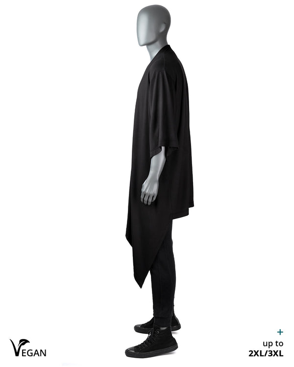 Gender Neutral Black Kimono Picos ST - Atelier Odenoir  - Geschlechtsneutrale Kleidung Handmade in Berlin - Gender Neutral Clothing Handmade in Berlin