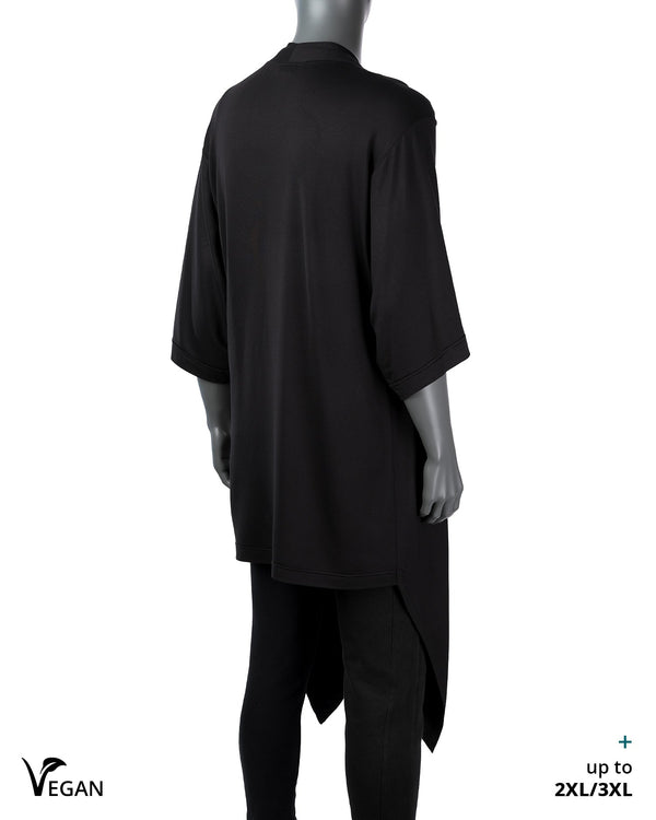 Gender Neutral Black Kimono Picos ST - Atelier Odenoir  - Geschlechtsneutrale Kleidung Handmade in Berlin - Gender Neutral Clothing Handmade in Berlin