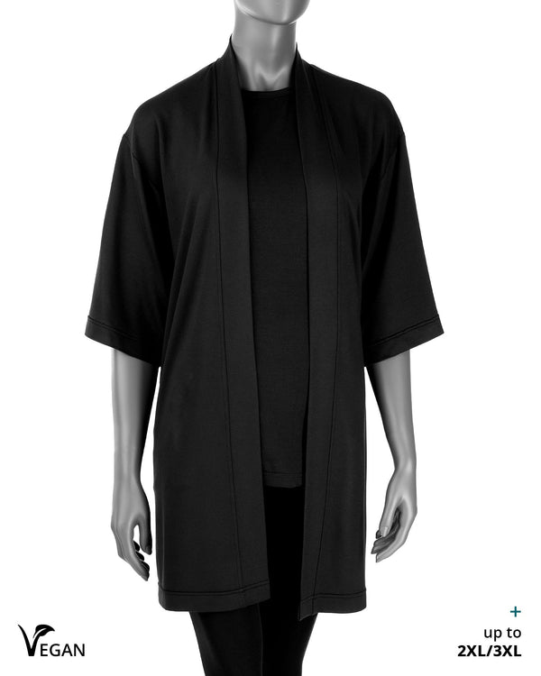 Gender Neutral Black Kimono - Atelier Odenoir  - Geschlechtsneutrale Kleidung Handmade in Berlin - Gender Neutral Clothing Handmade in Berlin