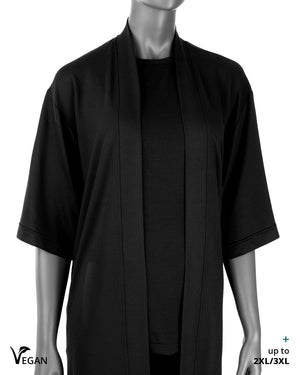 Gender Neutral Black Kimono - Atelier Odenoir  - Geschlechtsneutrale Kleidung Handmade in Berlin - Gender Neutral Clothing Handmade in Berlin