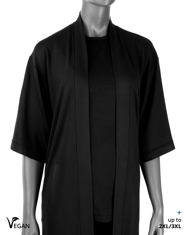 Gender Neutral Black Kimono - Atelier Odenoir  - Geschlechtsneutrale Kleidung Handmade in Berlin - Gender Neutral Clothing Handmade in Berlin