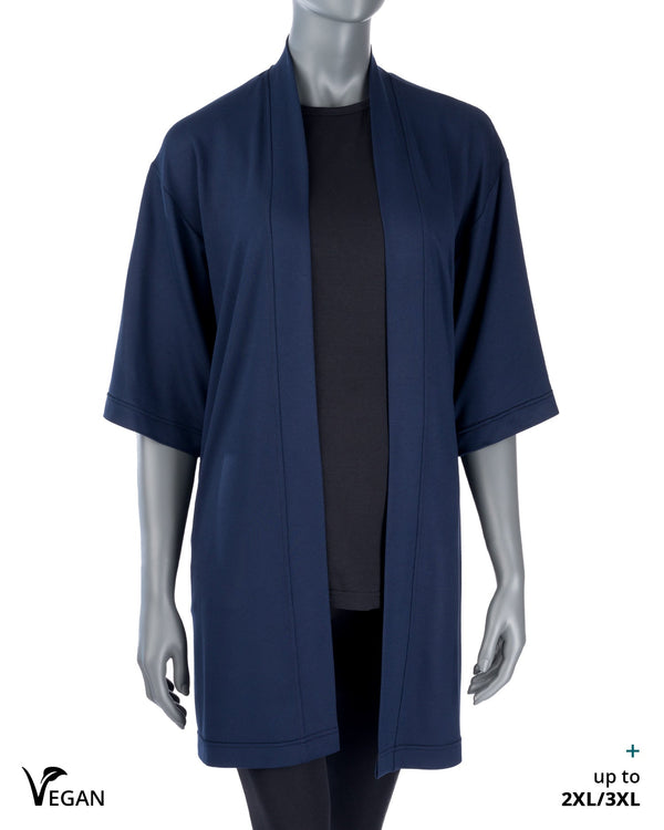 Gender Neutral Night Blue Kimono Cardigan ST - Atelier Odenoir  - Geschlechtsneutrale Kleidung Handmade in Berlin - Gender Neutral Clothing Handmade in Berlin