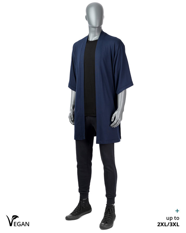 Gender Neutral Night Blue Kimono Cardigan ST - Atelier Odenoir  - Geschlechtsneutrale Kleidung Handmade in Berlin - Gender Neutral Clothing Handmade in Berlin