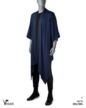 Gender Neutral Night Blue Kimono Picos ST - Atelier Odenoir  - Geschlechtsneutrale Kleidung Handmade in Berlin - Gender Neutral Clothing Handmade in Berlin