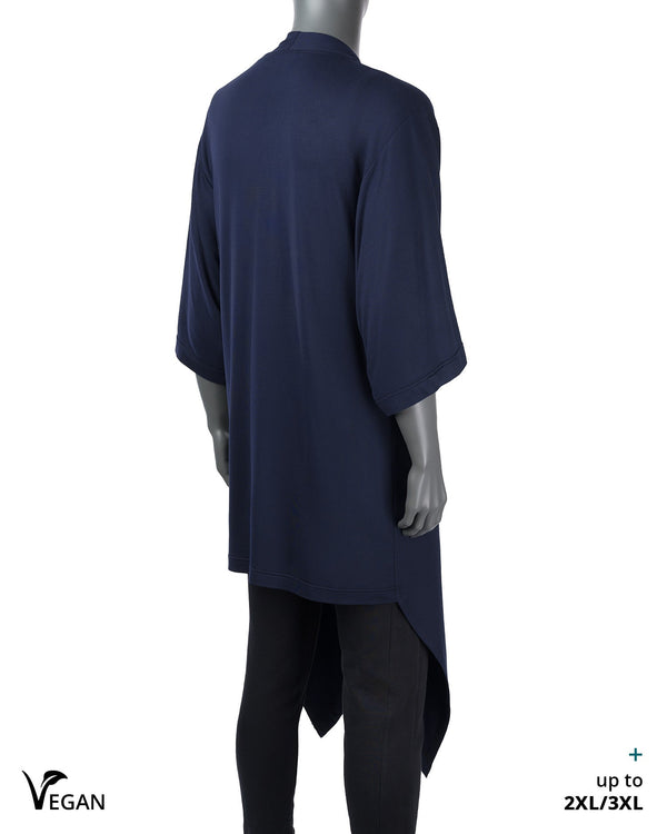 Gender Neutral Night Blue Kimono Picos ST - Atelier Odenoir  - Geschlechtsneutrale Kleidung Handmade in Berlin - Gender Neutral Clothing Handmade in Berlin