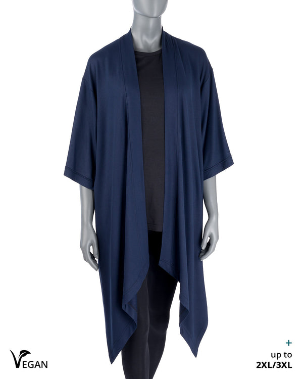 Gender Neutral Night Blue Kimono Picos ST - Atelier Odenoir  - Geschlechtsneutrale Kleidung Handmade in Berlin - Gender Neutral Clothing Handmade in Berlin