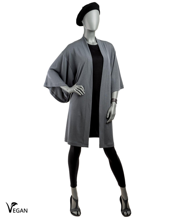 Gender Neutral Grey Kimono - Atelier Odenoir  - Geschlechtsneutrale Kleidung Handmade in Berlin - Gender Neutral Clothing Handmade in Berlin