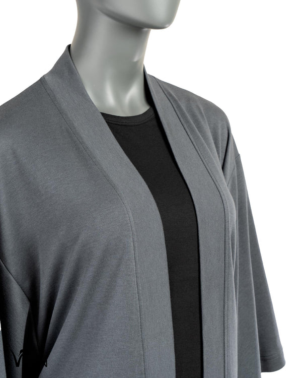 Gender Neutral Grey Kimono - Atelier Odenoir  - Geschlechtsneutrale Kleidung Handmade in Berlin - Gender Neutral Clothing Handmade in Berlin