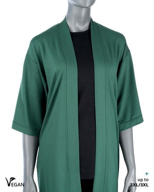 Gender Neutral Green Kimono Cardigan ST - Atelier Odenoir  - Geschlechtsneutrale Kleidung Handmade in Berlin - Gender Neutral Clothing Handmade in Berlin