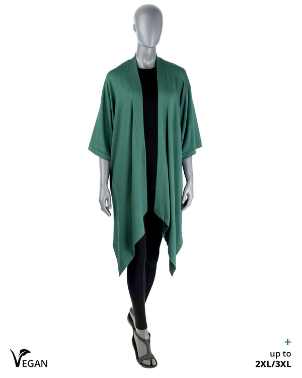 Gender Neutral Green Kimono Picos ST - Atelier Odenoir  - Geschlechtsneutrale Kleidung Handmade in Berlin - Gender Neutral Clothing Handmade in Berlin