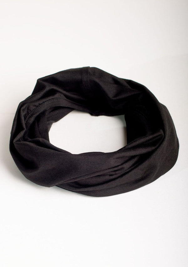 Unisex Multifunctional Scarf Black - Atelier Odenoir  - Geschlechtsneutrale Kleidung Handmade in Berlin - Gender Neutral Clothing Handmade in Berlin