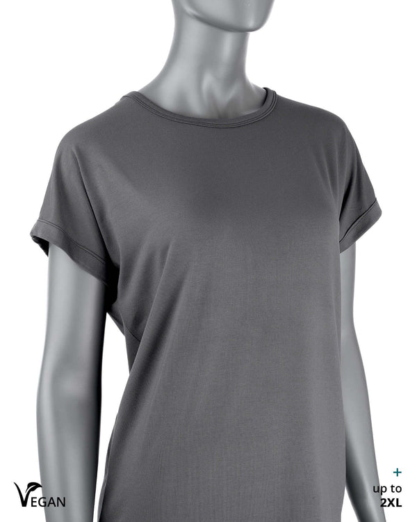 Gender Neutral Stormy Grey Roll Up Sleeve T-Shirt - Atelier Odenoir  - Geschlechtsneutrale Kleidung Handmade in Berlin - Gender Neutral Clothing Handmade in Berlin