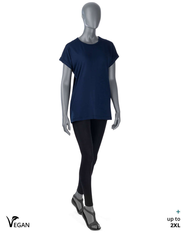 Gender Neutral Night Blue Roll Up Sleeve T-Shirt - Atelier Odenoir  - Geschlechtsneutrale Kleidung Handmade in Berlin - Gender Neutral Clothing Handmade in Berlin