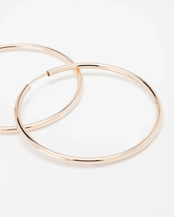 Rosé Gold Silver Hoop Earrings - Sterling Silver 925 - Atelier Odenoir - Geschlechtsneutrale Kleidung Handmade in Berlin - Gender Neutral Clothing Handmade in Berlin