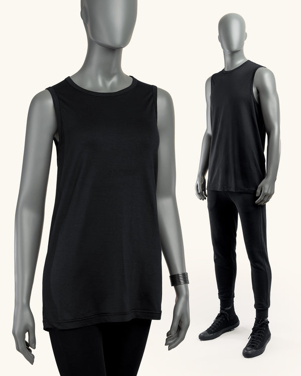 Unisex Tank Top Black - Atelier Odenoir  - Geschlechtsneutrale Kleidung Handmade in Berlin - Gender Neutral Clothing Handmade in Berlin